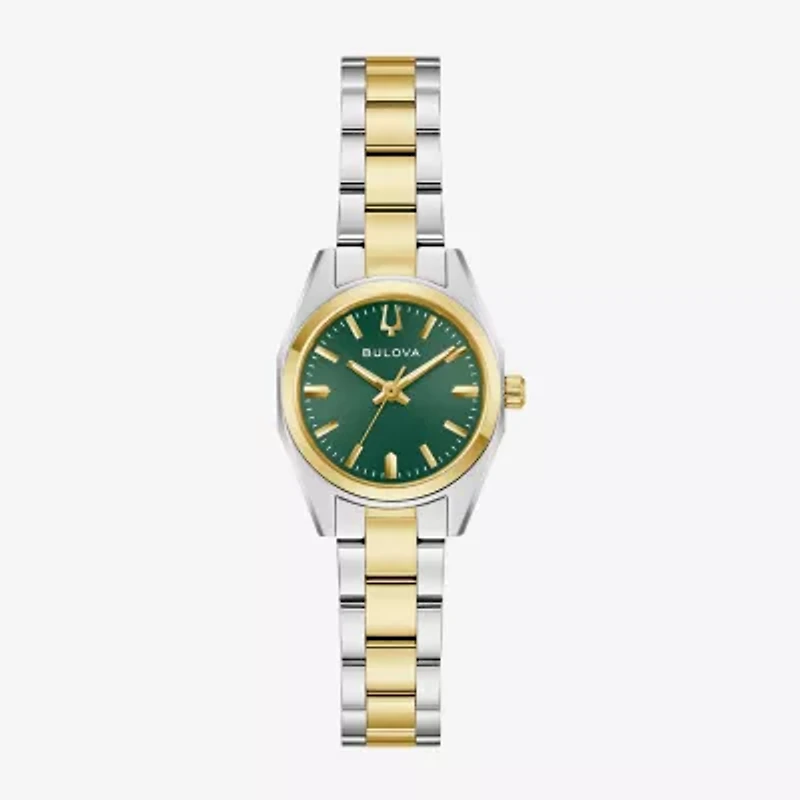 Bulova Womens Two Tone Stainless Steel Bracelet Watch 98l329