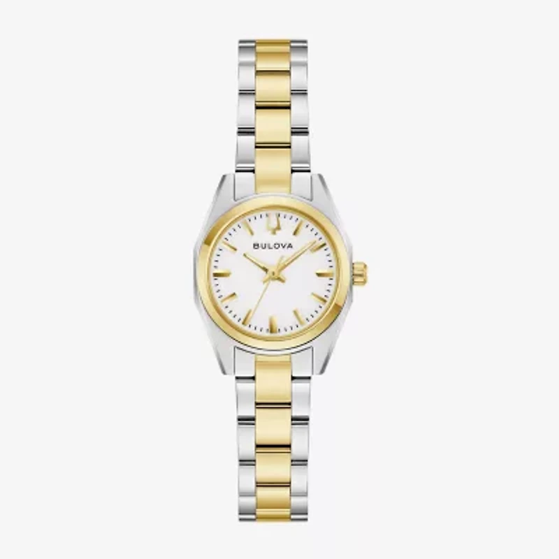 Bulova Womens Two Tone Stainless Steel Bracelet Watch 98l331