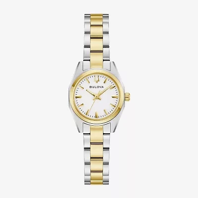 Bulova Womens Two Tone Stainless Steel Bracelet Watch 98l331