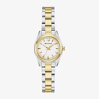 Bulova Womens Two Tone Stainless Steel Bracelet Watch 98l331