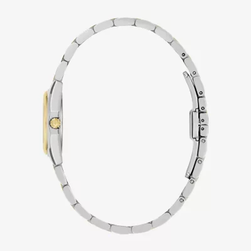 Bulova Womens Two Tone Stainless Steel Bracelet Watch 98l331