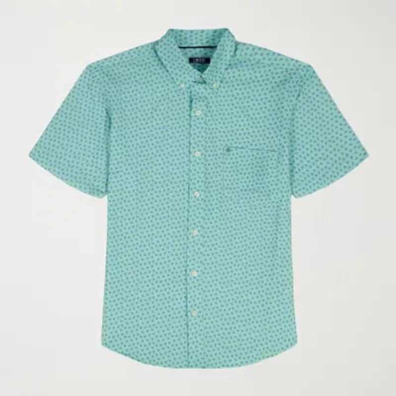 IZOD Breeze Mens Short Sleeve Classic Fit Big and Tall Button-Down Shirt