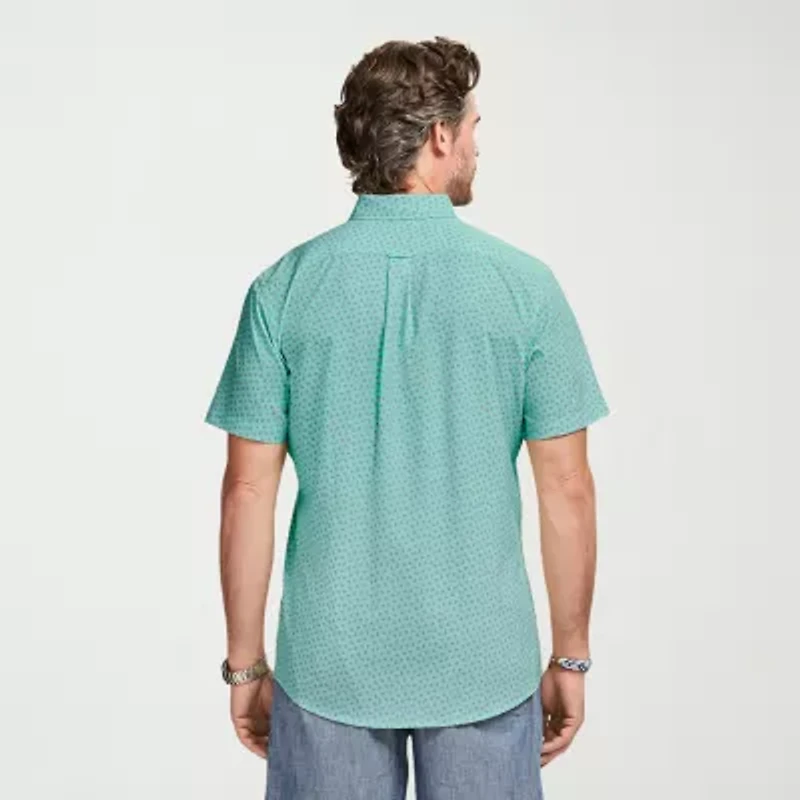 IZOD Breeze Mens Short Sleeve Classic Fit Big and Tall Button-Down Shirt