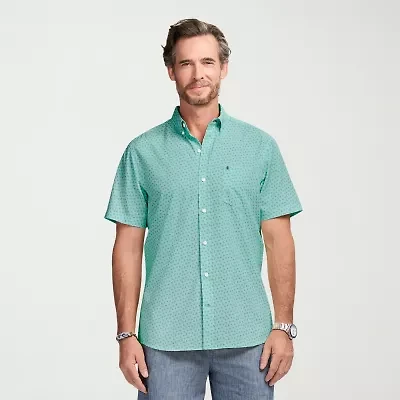 IZOD Breeze Mens Short Sleeve Classic Fit Big and Tall Button-Down Shirt