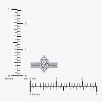 (G / Vs2-Si1) Womens 4 1/2 CT. T.W. Lab Grown White Diamond 10K Gold Marquise Side Stone Bridal Set