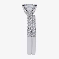 G / Vs2-Si1) Womens 3 1/2 CT. T.W Lab Grown White Diamond 10K Gold Side Stone Bridal Set