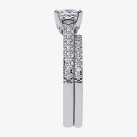 G/Vs2-Si1 Womens 2 1/2 CT. T.W. Lab Grown White Diamond 10K Gold Side Stone Bridal Set
