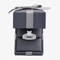 G/Vs2-Si1 Womens 2 1/2 CT. T.W. Lab Grown White Diamond 10K Gold Side Stone Bridal Set
