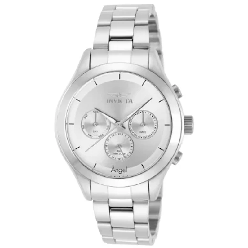 Invicta® Womens Silver Tone Stainless Steel Angel Bracelet Watch 12465