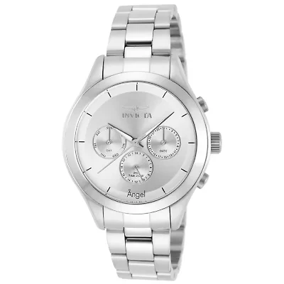 Invicta® Womens Silver Tone Stainless Steel Angel Bracelet Watch 12465