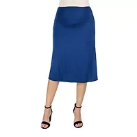 24seven Comfort Apparel Womens Maternity Mid Rise A-Line Skirt