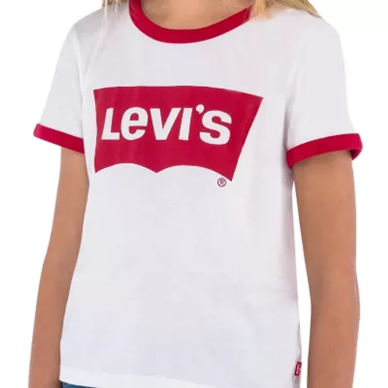 Levi's® Retro Ringer Big Kid Girls Round Neck Short Sleeve Regular Fit Graphic T-Shirt