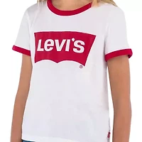 Levi's® Retro Ringer Big Kid Girls Round Neck Short Sleeve Regular Fit Graphic T-Shirt