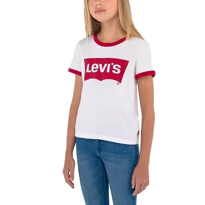 Levi's® Retro Ringer Big Kid Girls Round Neck Short Sleeve Regular Fit Graphic T-Shirt