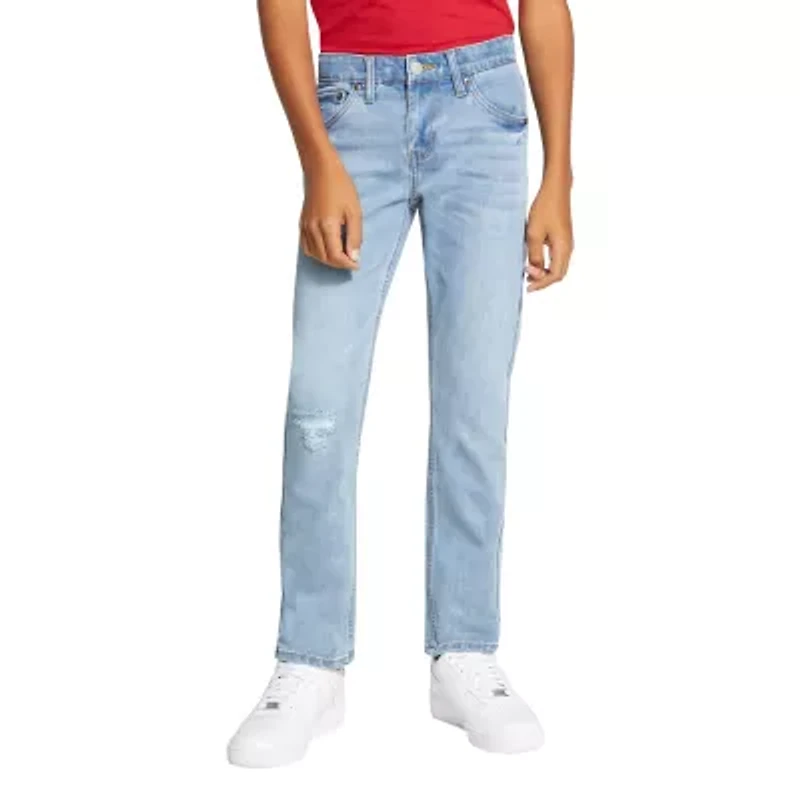 Levi's Big Kid Boys Adjustable Waist Mid Rise 511 Slim Fit Jean