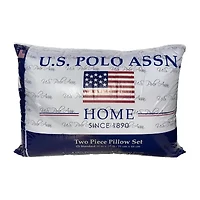 U.S. Polo Assn. Script Logo 2-Pack Medium Density Bed Pillow