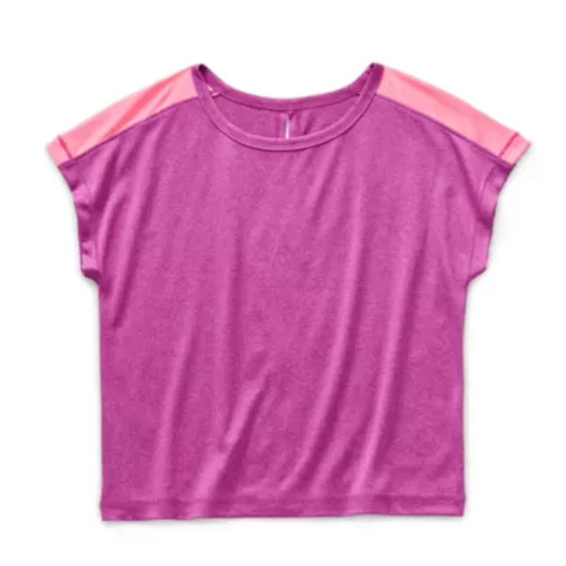 Xersion Little & Big Kid Girls Crew Neck Short Sleeve Active T-Shirt
