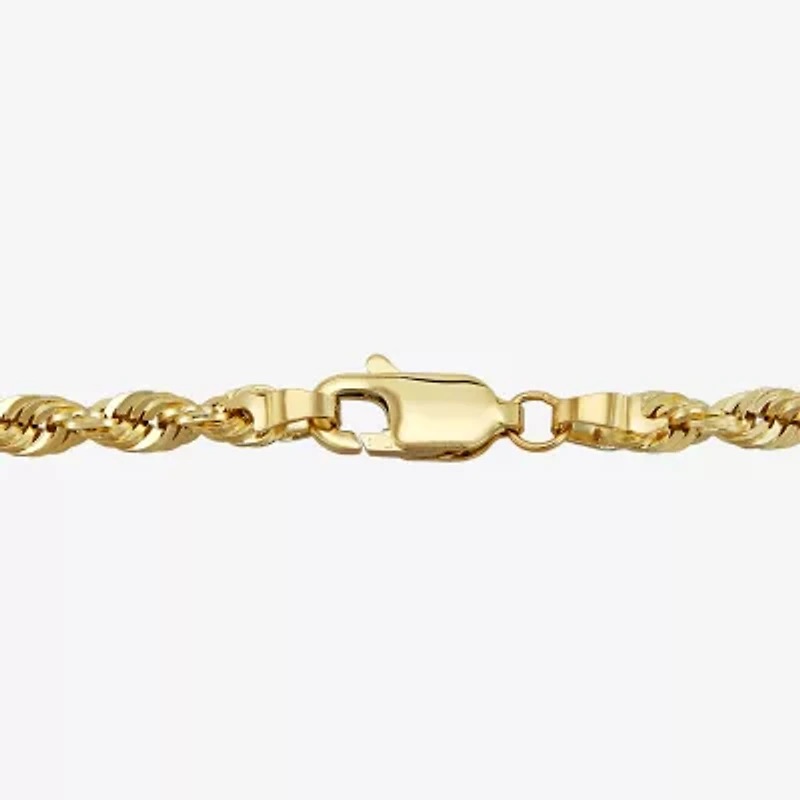 14K Yellow Gold 3mm Rope Chain Bracelet