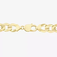 Mens 10K Yellow Gold 9" Curb Bracelet