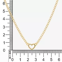 Gold Addiction Womens 14K Gold Heart 18 Inch Pendant Necklace