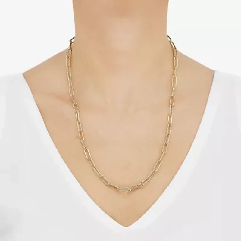 Gold Addiction Womens 14K 22 Inch Link Necklace