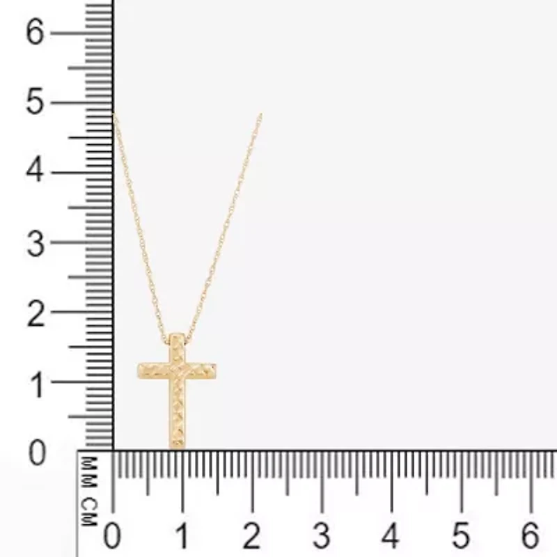 Religious Jewelry Womens 10K Gold Cross Pendant Necklace