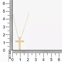 Religious Jewelry Womens 10K Gold Cross Pendant Necklace