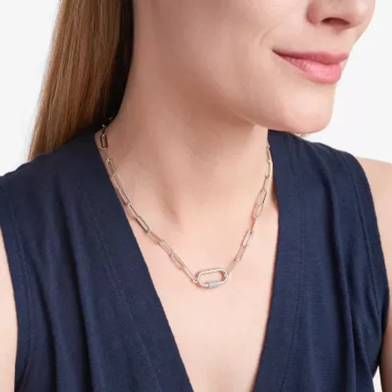 Paris 1901 By Charles Garnier Womens Sterling Silver 17 Inch Link Necklace