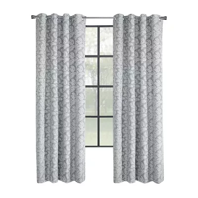 Paraiso Jacquard Grommet Top Energy Saving Blackout Single Curtain Panel