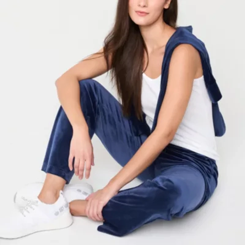 Juicy By Couture Womens Juniors Straight Mid Rise Track Pant