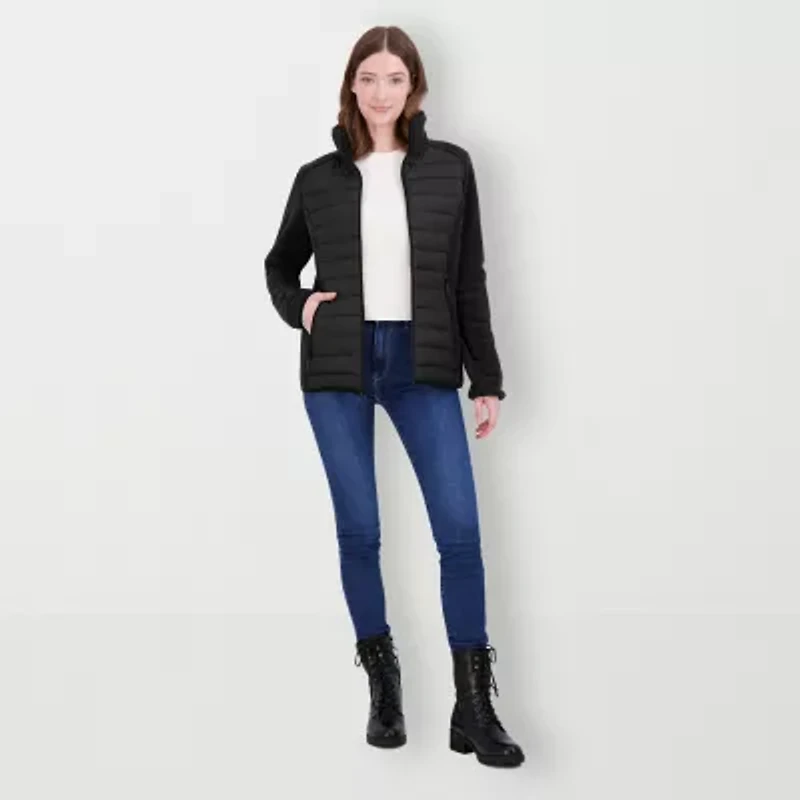 Hfx Womens Fleece Easy-on + Easy-off Midweight Quilted Jacket