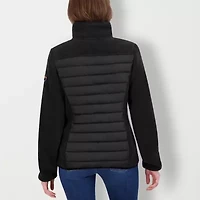Hfx Womens Fleece Easy-on + Easy-off Midweight Quilted Jacket