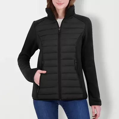 Hfx Womens Fleece Easy-on + Easy-off Midweight Quilted Jacket