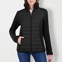 Hfx Womens Fleece Easy-on + Easy-off Midweight Quilted Jacket