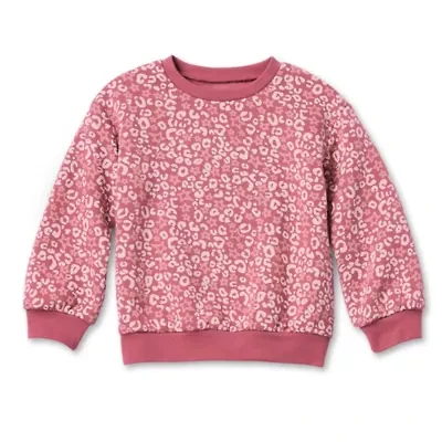 Okie Dokie Girls Round Neck Fleece Long Sleeve Sweatshirt