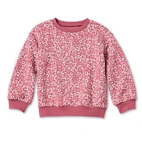 Okie Dokie Girls Round Neck Fleece Long Sleeve Sweatshirt