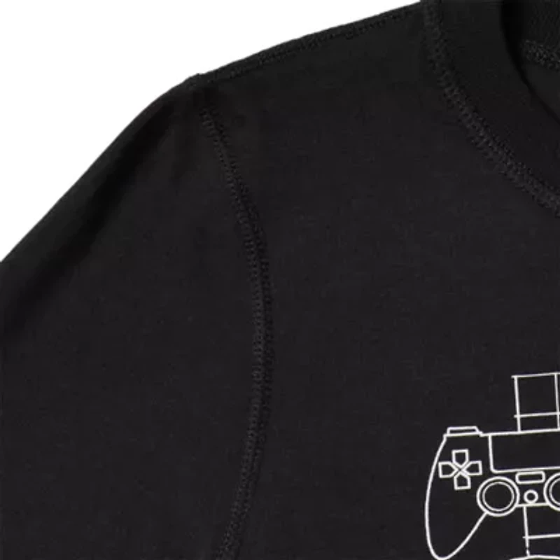 Thereabouts Little & Big Kid Boys Bodysuit Closure Easy-on + Easy-off Adaptive Crew Neck Long Sleeve