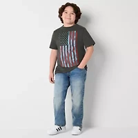 Thereabouts Little & Big Kid Boys Crew Neck Short Sleeve Regular Fit Graphic T-Shirt