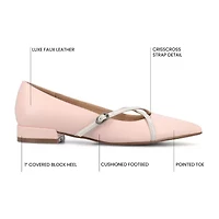 Journee Collection Camby Womens Pointed Closed Toe Ballet Flats
