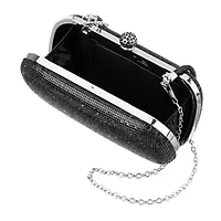 N By Nina Crysal Minaudiere With Crystal Cording Evening Bag