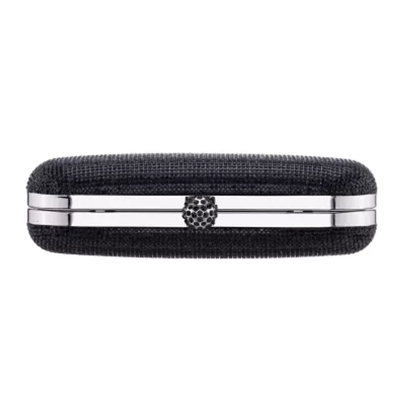 N By Nina Crysal Minaudiere With Crystal Cording Evening Bag