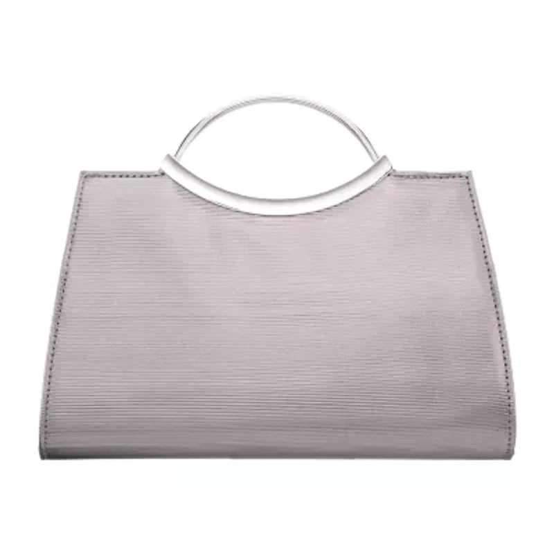 N By Nina Textured Metallic Satchel Evening Bag