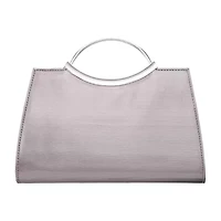 N By Nina Textured Metallic Satchel Evening Bag
