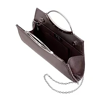 N By Nina Textured Metallic Satchel Evening Bag