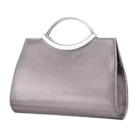N By Nina Textured Metallic Satchel Evening Bag