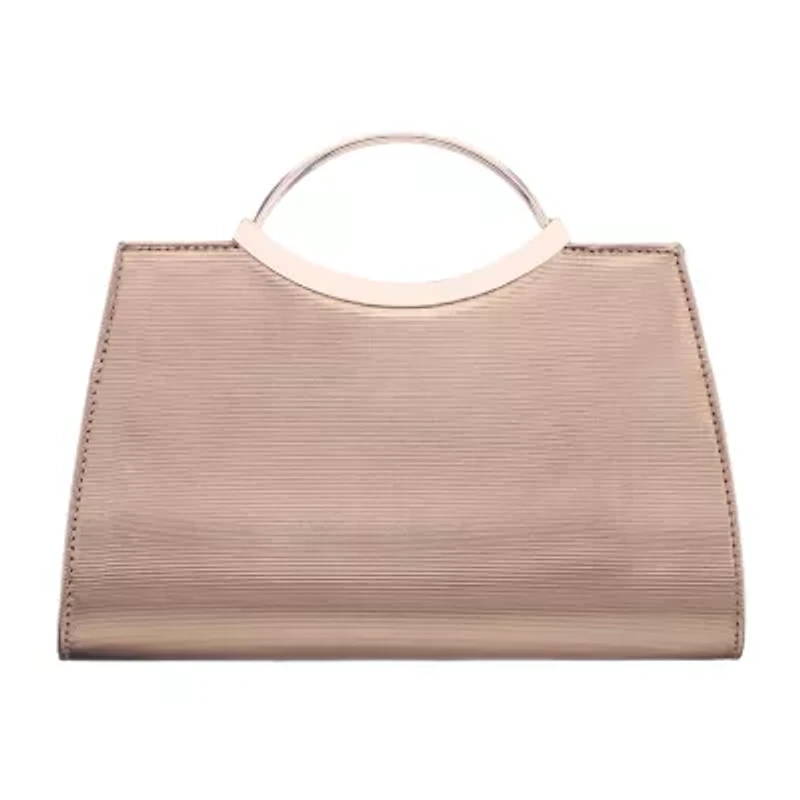 N By Nina Textured Metallic Satchel Evening Bag