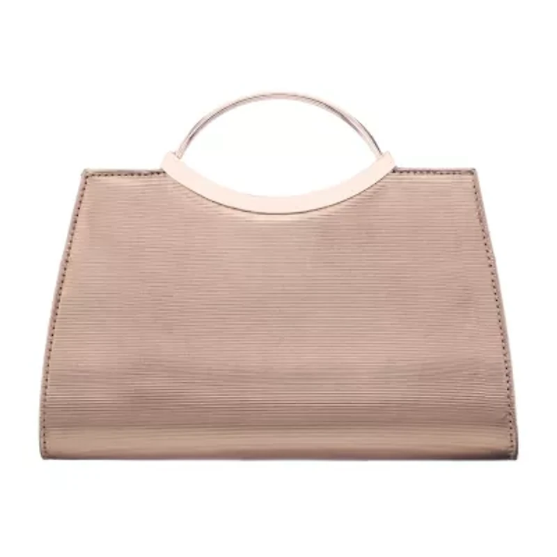 N By Nina Textured Metallic Satchel Evening Bag