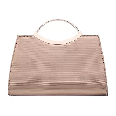 N By Nina Textured Metallic Satchel Evening Bag