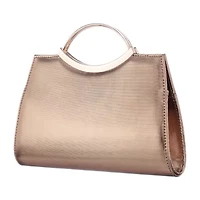 N By Nina Textured Metallic Satchel Evening Bag