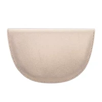N By Nina Pleated Metallic Half Moon Clutch